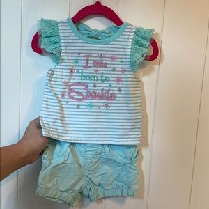 Darling Aqua and Pink Kids Matching Set